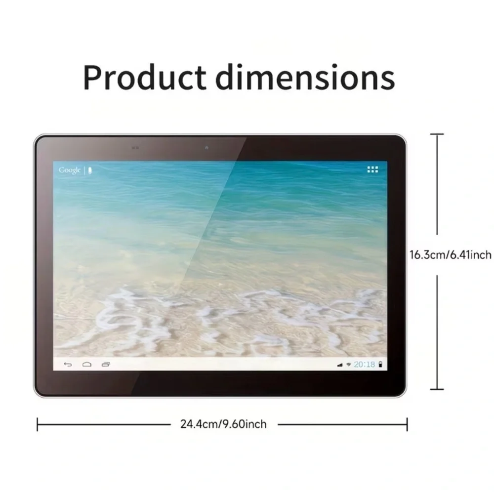 Tablet PC Android 13 64GB QuadCore Touch Screen WiFi w/SIM Slot Phone Call 10.1”